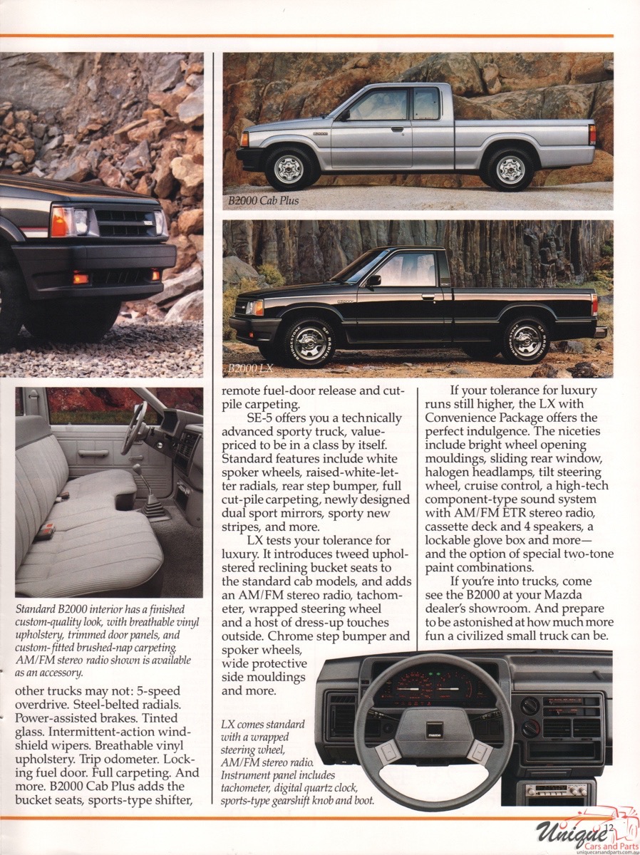 1987 Mazda Model Lineup Brochure Page 9